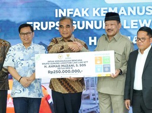 Ahmad Muzani Beri Bantuan Rp 250 Juta untuk Korban Erupsi Gunung Lewotobi