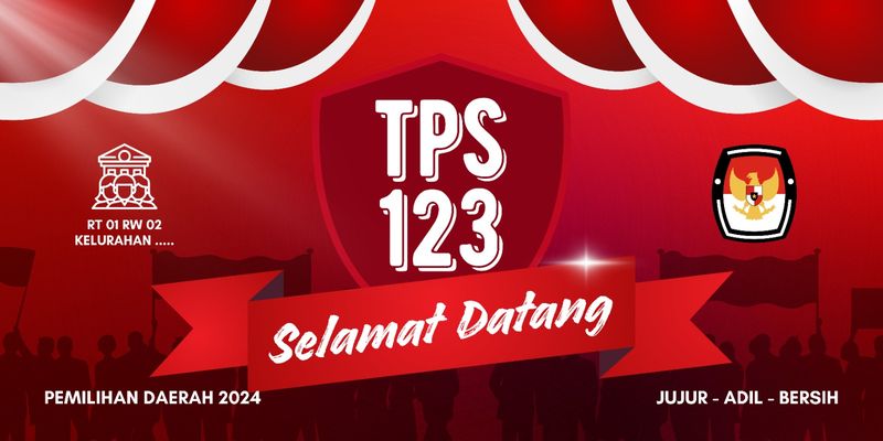 30 Contoh Banner TPS Pilkada 2024 Lengkap Link Download-nya, Cek di Sini!