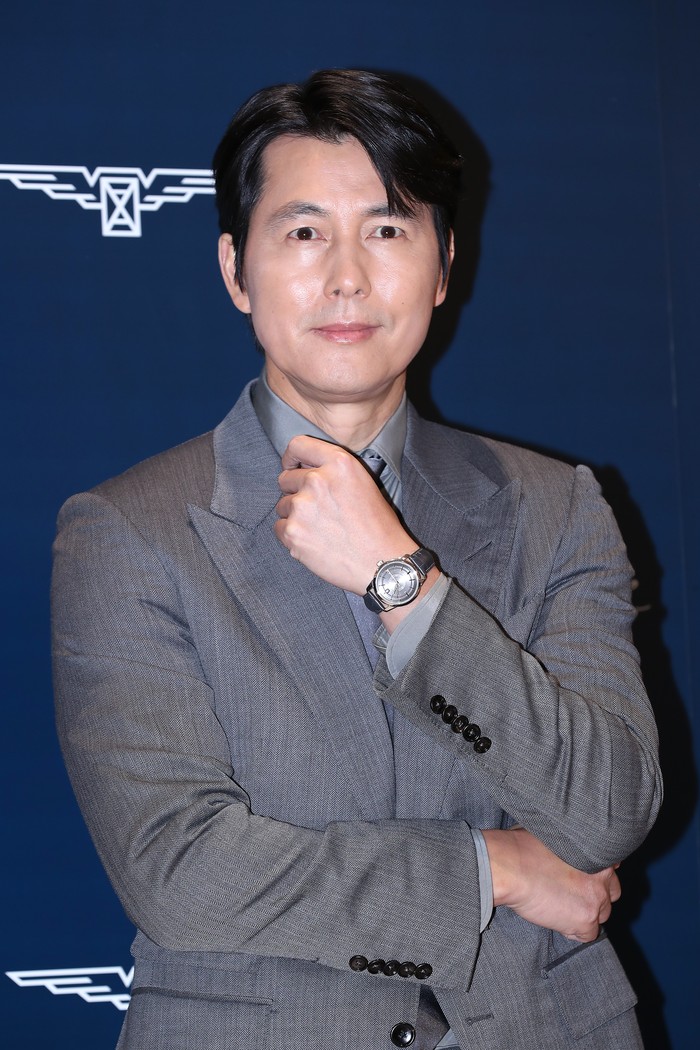 SEOUL, SOUTH KOREA - MARCH 18: South Korean actor Jung Woo-Sung is seen at the LONGINES boutique grand opening at Lotte Department Store on March 18, 2024 in Seoul, South Korea.  (Photo by Han Myung-Gu/WireImage)