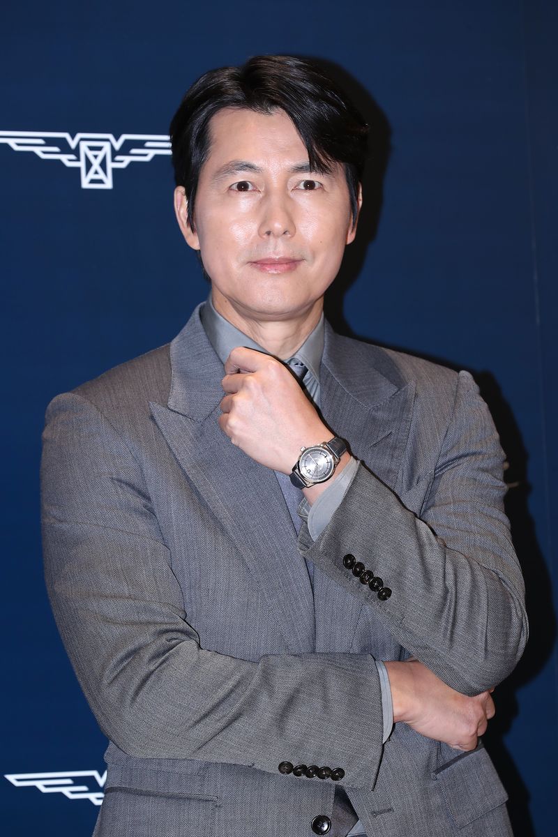 SEOUL, SOUTH KOREA - MARCH 18: South Korean actor Jung Woo-Sung is seen at the LONGINES boutique grand opening at Lotte Department Store on March 18, 2024 in Seoul, South Korea.  (Photo by Han Myung-Gu/WireImage)