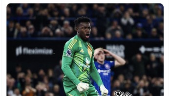 Performa bagus Andre Onana membuat MU terhindar dari kekalahan. Foto: X.com