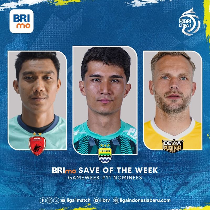 Nominasi save of the week Liga 1 2024/2025 pekan ke-11.