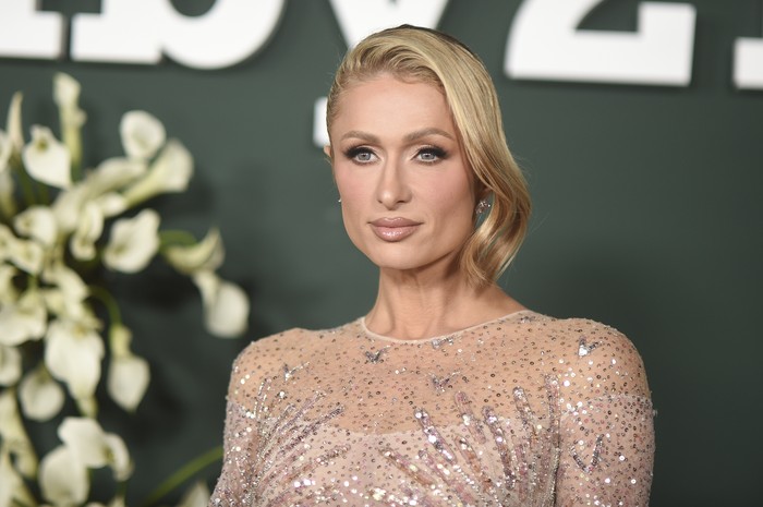 Paris Hilton arrives at the Baby2Baby Gala on Saturday, Nov. 9, 2024, at the Pacific Design Center in West Hollywood, Calif. (Photo by Richard Shotwell/Invision/AP)
