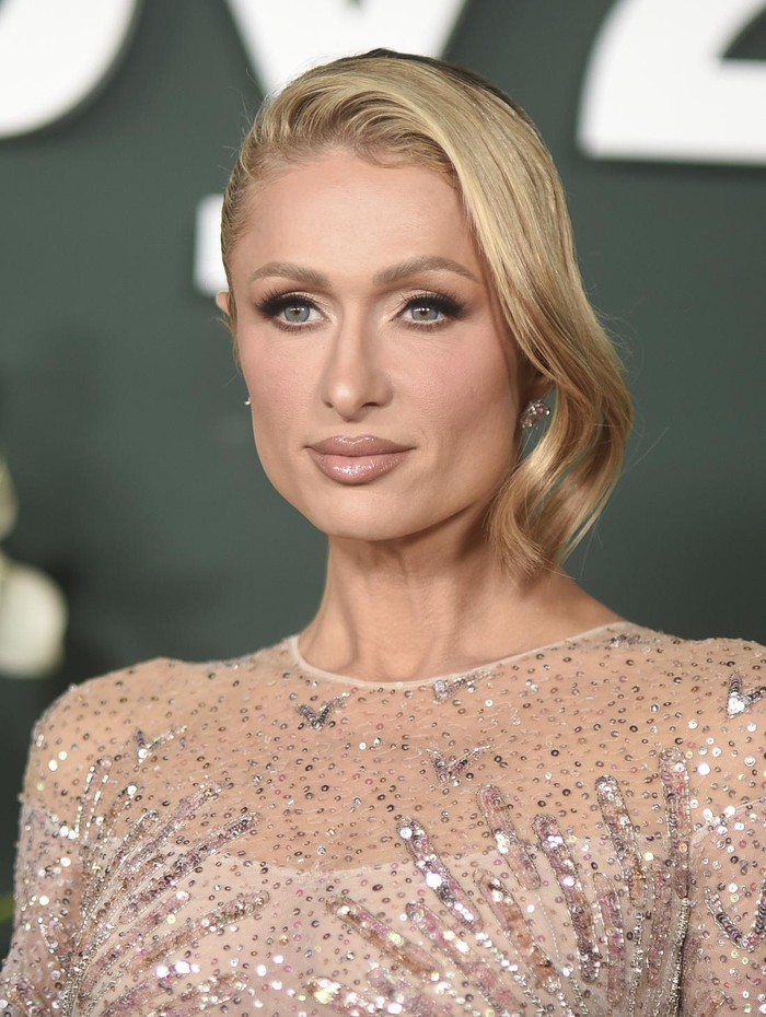 Paris Hilton arrives at the Baby2Baby Gala on Saturday, Nov. 9, 2024, at the Pacific Design Center in West Hollywood, Calif. (Photo by Richard Shotwell/Invision/AP)