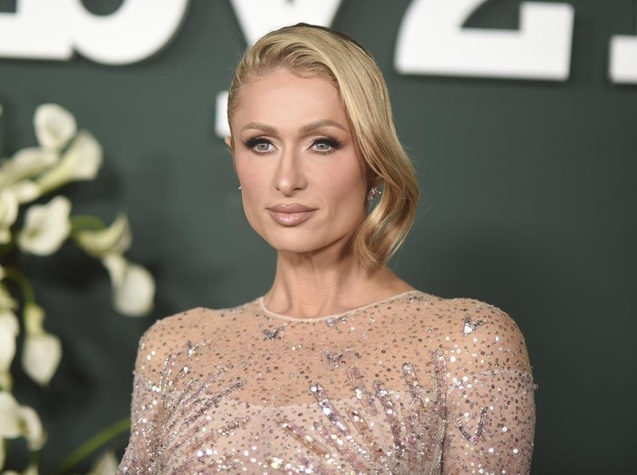 Paris Hilton arrives at the Baby2Baby Gala on Saturday, Nov. 9, 2024, at the Pacific Design Center in West Hollywood, Calif. (Photo by Richard Shotwell/Invision/AP)