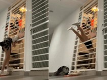 Viral Wanita Terkunci di Luar Lalu Handstand Masuk Rumah, Netizen Nyinyir