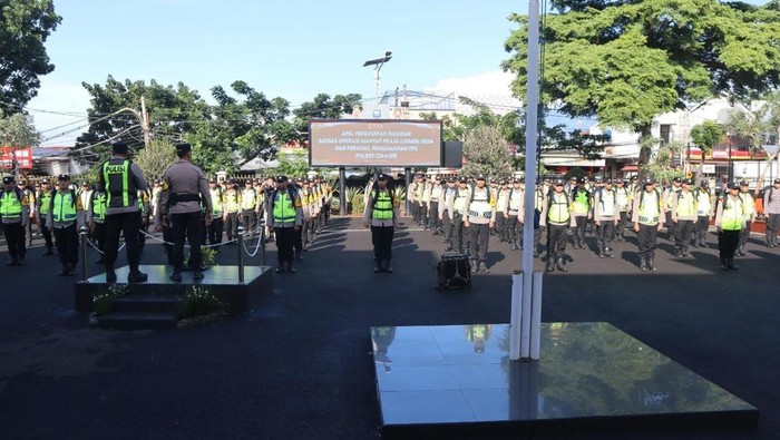 Apel gelar pasukan di Mapolres Cianjur