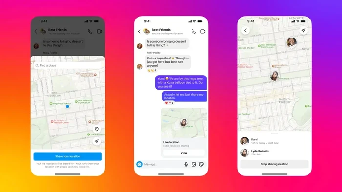 Fitur Shareloc di DM Instagram