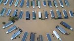 Foto Udara Banjir di Northampton Inggris