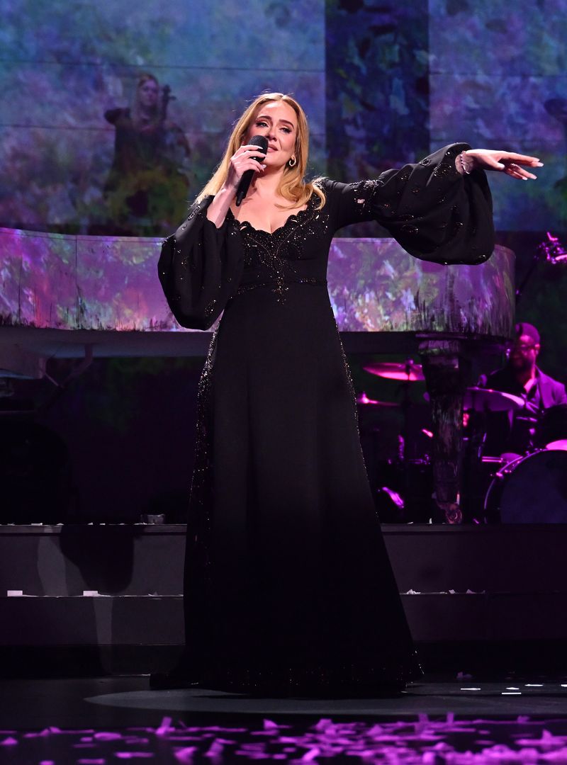 LAS VEGAS, NEVADA - NOVEMBER 23: (EXCLUSIVE COVERAGE) Adele performs during her final Las Vegas residency show 