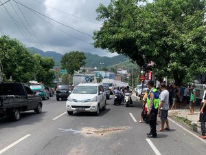 Kecelakaan Mobil Vs Motor di Timur Jembatan Pokoh Wonogiri, Lansia Tewas