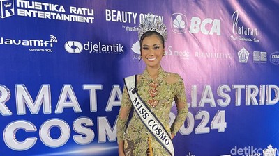 10 Potret Ketut Permata Juliastrid Kembali ke RI Usai Menang Miss Cosmo 2024