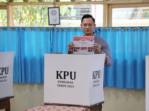 AHY Nyoblos di TPS 028 Cipete Utara: Tiap Kontestasi Ada Menang dan Kalah