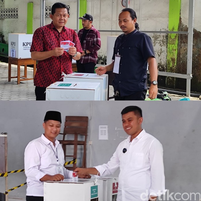 Dua Calon Wali Kota Blitar Nyoblos di TPS Dekat Rumahnya