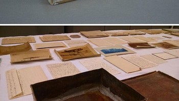 Brashear telah menempatkan sebuah kotak logam kecil di landasan Karya Instrumen Astronomi & Fisik pada 14 Agustus 1894. Pada tahun 2015, konservator di Pusat Sejarah Heinz kota membongkar dan membuat katalog gambar Brashear, istrinya, Phoebe (berlabel gadis tersayangku), karyawannya dan peralatannya; seikat rambut Phoebe; korespondensi bisnis; dan sepotong kecil kaca berlabel Salah satu potongan pertama kaca optik yang dibuat di Amerika. Foto: Boredpanda