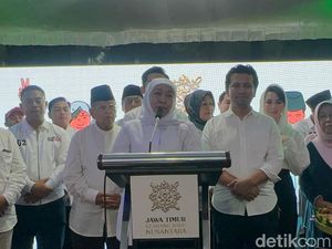 Pidato Khofifah di Posko Pemenangan: Jaga Suara Rakyat!