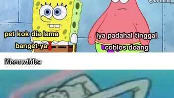 Ternyata di balik bilik ada yang lagi kebingungan. Foto: Facebook/Yanti Indasari