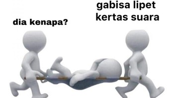 Padahal melipat kertas suara Pilkada lebih gampang lho daripada kertas suara Pemilu DPR. Foto: X/kadyasandya