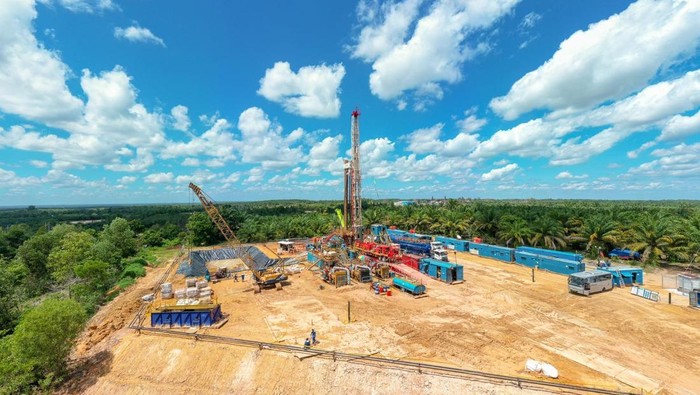 Operasi rig pengeboran migas PT Pertamina Hulu Rokan (PHR) WK Rokan dalam mendukung ketahanan energi nasional. (Dok PHR)