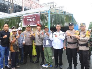Kapolres-Pejabat Polda Riau Keliling TPS Pastikan Pencoblosan di Dumai Aman