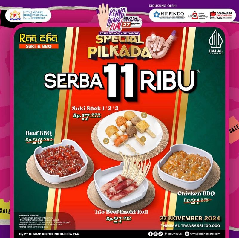 promo restoran spesial Pilkada 2024