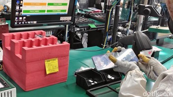 Pabrik Vivo terdiri dari tiga fasilitas utama yaitu Factory Site 1, Factory Site 2, dan Factory 3. detikINET berkesempatan melihat proses produksi di Factory Site 2 yang memiliki delapan production line. Foto: Virgina Maulita Putri/detikINET