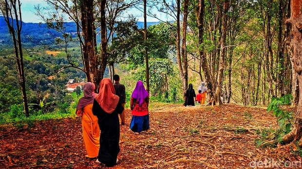 Warga Kampung Kadubengkung, Desa Ridogalih, Kecamatan Cikakak, Kabupaten Sukabumi menyusuri hutan sejauh 4 KM demi menyalurkan hak pilih