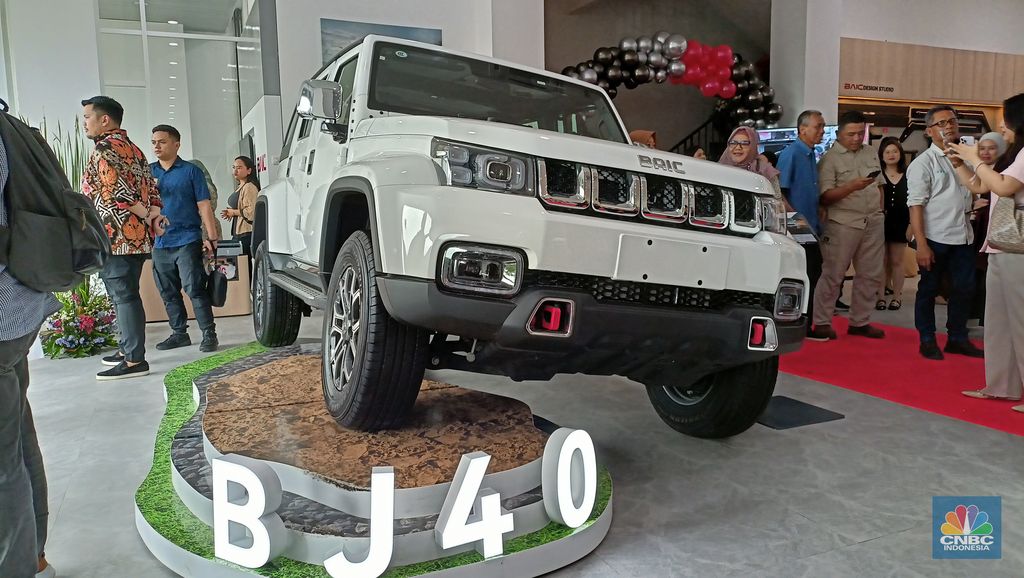 BAIC Indonesia meresmikan jaringan dealer resminya yang ke 5 berlokasi di Jl. Raya Jambore no.6, Cibubur, Kec. Ciracas, Jakarta Timur. (CNBC Indonesia/Ferri Sandi)