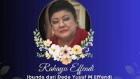 Aktris dan juga ibu dari Dede Yusuf, Rahayu Effendi meninggal dunia dalam usia 82 tahun pada 18 November 2024. Rahayu Effendi meninggal usai 59 hari dirawat di ICU berawal karena stroke, jantung, dan kemudian ginjal. Foto: Instagram Dede Yusuf