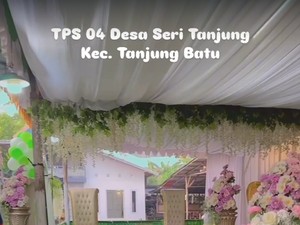 Viral Nyoblos Rasa Resepsi, Dekorasi TPS Mirip Acara Pernikahan di Sumsel
