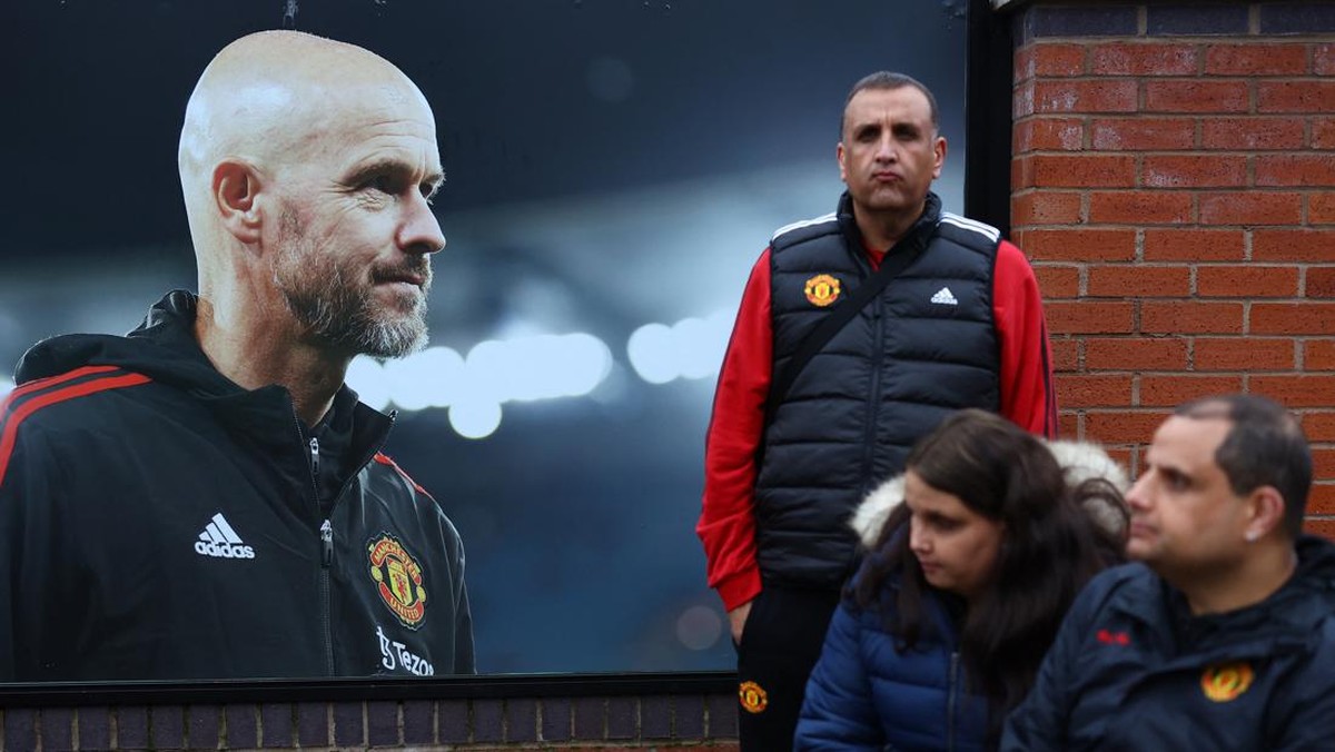 Erik ten Hag dipecat, MU bayar pesangon Rp 209 miliar. (REUTERS/Molly Darlington)