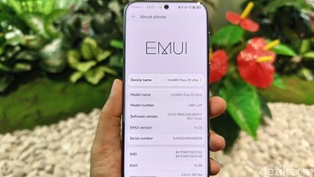 HP ini menjalankan EMUI 14 berbasis Android. Foto: Adi Fida Rahman/detikINET