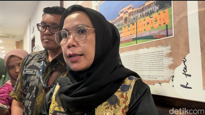 Kabid Penanganan Darurat, Peralatan, dan Logistik BPBD Sumut Sri Wahyuni Pancasilawati. (Kartika Sari/detikSumut)