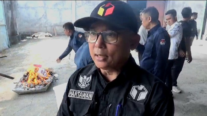 Ketua Bawaslu Gianyar, I Wayan Hartawan. (Foto: Putu Krista/detikBali)