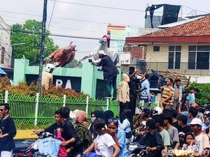 Tim BBF-DJ Akan Perbaiki Patung Kuda yang Dirusak Massa Saat Konvoi