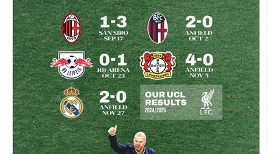Meme Liverpool Habisi Madrid, Sempurna di Liga Champions