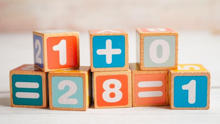 Ilustrasi operasi matematika dengan angka