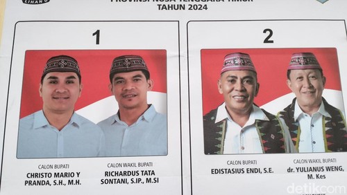 Pasangan calon bupati-wakil bupati Manggarai Barat, Christo Mario Y Pranda-Richard Tata Sontani (Mario-Richard) dan Edistasius Endi-Yulianus Weng.