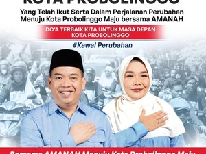 Aminuddin-Ina Buchori Unggul Hasil Quick Count Pilwali Probolinggo