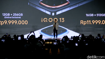 Ini adalah harga iQOO 13. Khusus untuk varian yang lebih murah (12GB/256GB) hanya tersedia secara online. Foto: detikINET/ Rizqy Nur Amalia