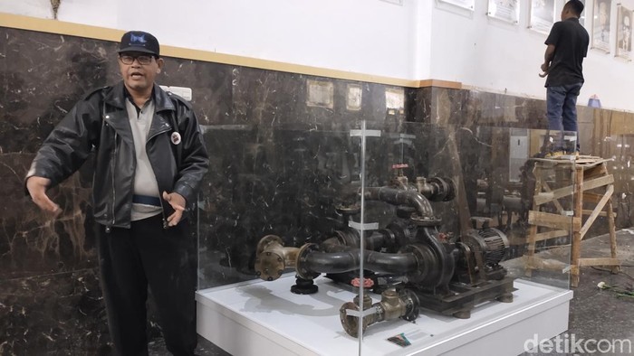 Penampakan katup kran air peninggalan Belanda di Kantor Wali Kota Palembang.