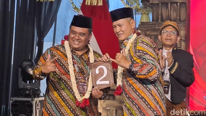Pasangan calon (Paslon) bupati dan wakil bupati Wonogiri nomor urut 2 Setyo Sukarno-Imron Rizkyarno.