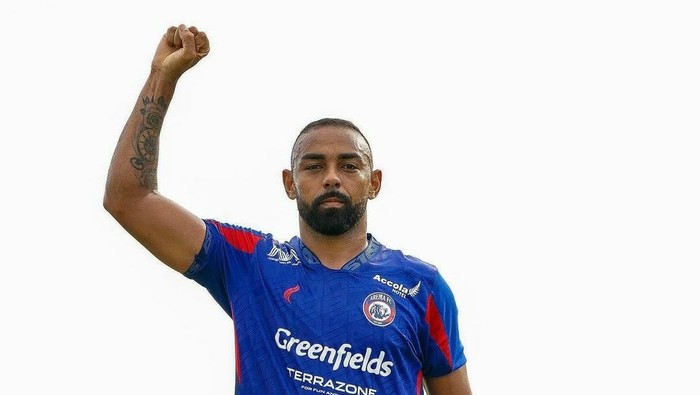 Striker Arema FC, Dalberto Belo, tampil begitu impresif di Liga 1 musim 2024/2025. Hin