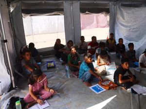 Sekolah-sekolah Hancur, UNICEF Buka Ruang Kelas untuk Anak-anak Gaza Belajar