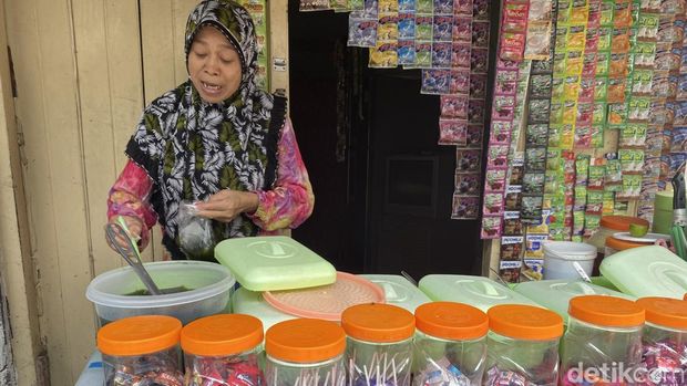 Daluman ice at Anyar Singaraja Market, Buleleng. (Ni Komang Nartini- detikBali)