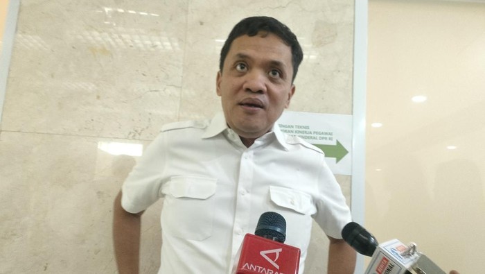 Waketum Partai Gerindra, Habiburokhman, di kompleks parlemen, Senayan, Jakarta Pusat, Jumat (29/11/2024).