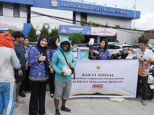 Imigrasi Medan Berbagi Makanan Bergizi Gratis ke Masyarakat
