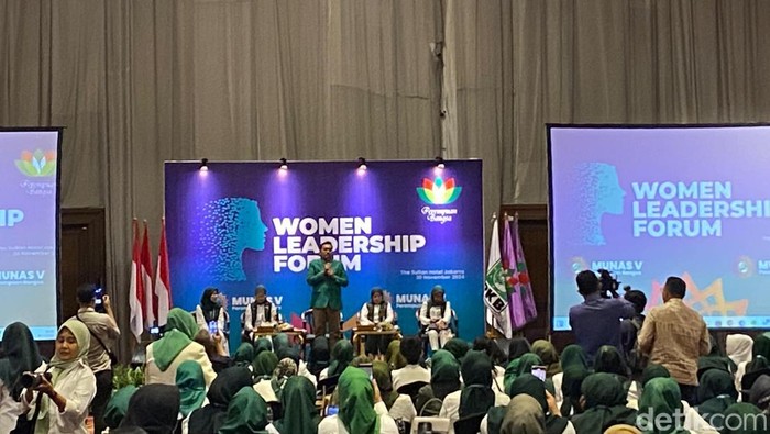 Jazilul Fawaid di rangkaian acara Munas V Perempuan Bangsa Women Leadership Forum, Hotel Sultan, Jakarta Pusat, Jumat (29/11) (Dwi/detikcom).