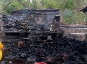 14 Palinggih Pura di Karangasem Ludes Terbakar, Kerugian Rp 3 Miliar