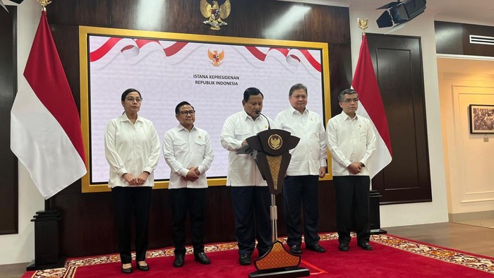 Konferensi pers Prabowo (Eva/detikcom)